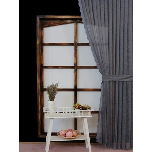 Esdeh Pleated Gusset Gauze Backdrop Curtain-Suit (2 Pcs)