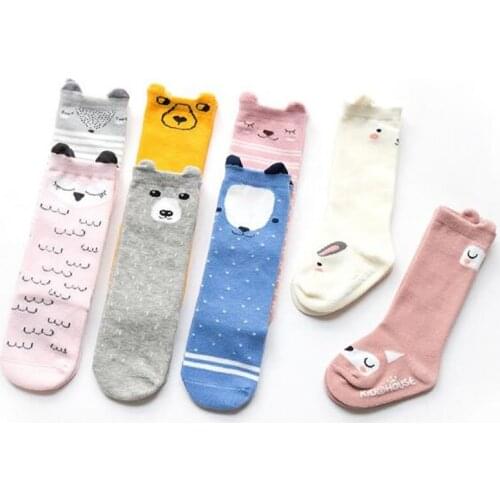 Baby Girls Socks leg warmer Fox Cotton Cute Character Knee Socks Kid Clothing unisex Toddler Boot Socks Cartoon