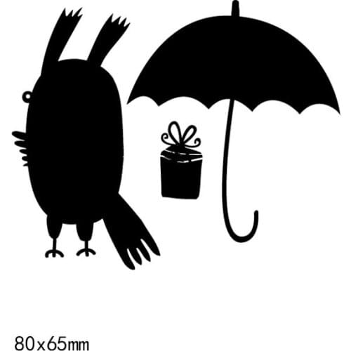 Hot Sale Cartoon Animal Umbrella Carbon Cutting Die Stamp Scrapbooking Household products Embossing Stencial for Home Decoration