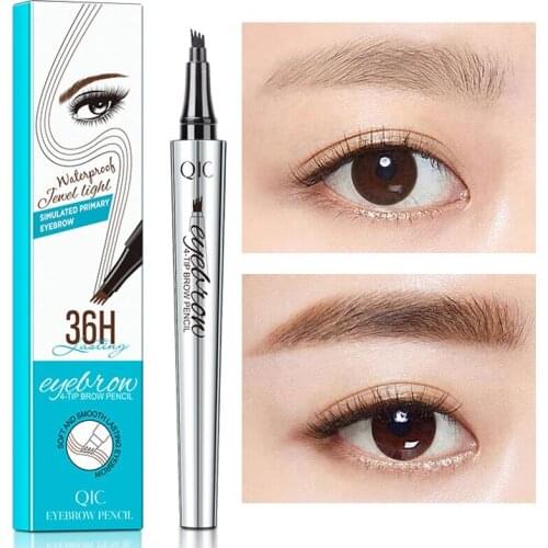 1Pcs Eyebrow Pencil Professional Natural Sweat-Proof Long-Lasting Smudge-Proof 3 Colors Stereoscopic Convenient Makeup Tools