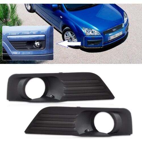 DWCX 4M51-19952-A 4M51-19953-A Front Lower Left & Right Bumper Fog Light Lamp Grille Set For Ford Focus 2004 2005 2006 2007 2008