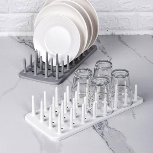 Creative Tableware Drain Rack Multifunctional Kitchen Cups Stand Dishes Drying Storage Holder Quality Plastic Drainer Drip Shelf