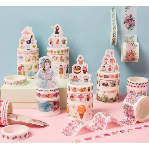 Creative Stationery New Cute Girl Series Multi Bronzing Set Tape