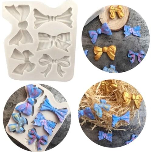 L DIY 3D Silicone Small Bow Tie Fondant Cake Molds Silicone Bakeware Mould kitchen tools
