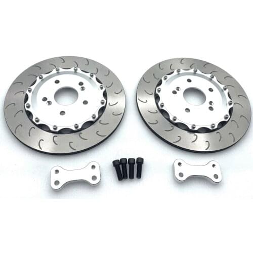 Hot selling RACING use silver color center bell and bracket 355*32mm J HOOK disc rear wheel 18 inches for Tesla-Model 3 car