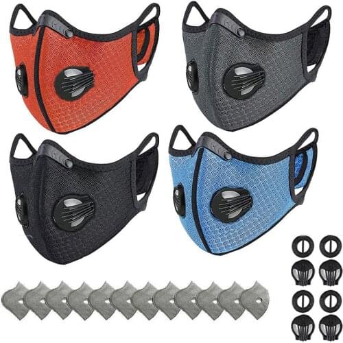 Cosplay Outdoor Sport Masks Mascarillas For Adult Activated Carbon Filters With Respirator Reusable Facemask Cosplay Halloween