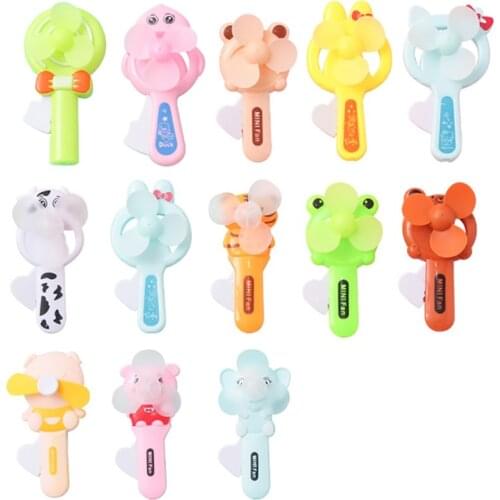 Cartoon Hand Pressure Fan Mini Portable Child Fan Push Type Fan Manual Portable