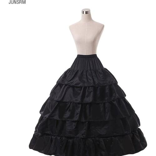 New Long 4 Hoops Petticoat Underskirt For Ball Gown Wedding Dress Mariage Underwear Crinoline Wedding Accessories