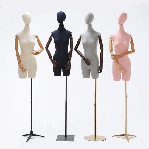 New Style Fabric Mannequin Womens Half Length Womens Wear Full Body Wedding Model On Dispaly