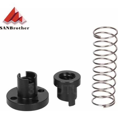 3D Printer T8 POM Anti Backlash Nuts For Lead 2mm / 4mm / 8mm Acme Threaded Rod Eliminate the gap Spring DIY CNC Accessories