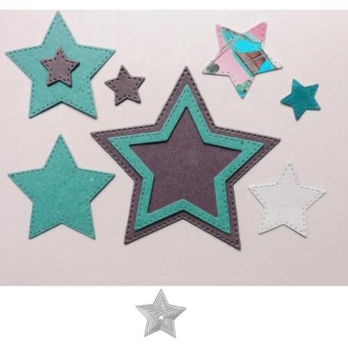 Christmas Stars Cutting Dies Scrapbooking Stencil for Photo Album Paper DIY Gift Cards Decoration Embossing Dies New 2021
