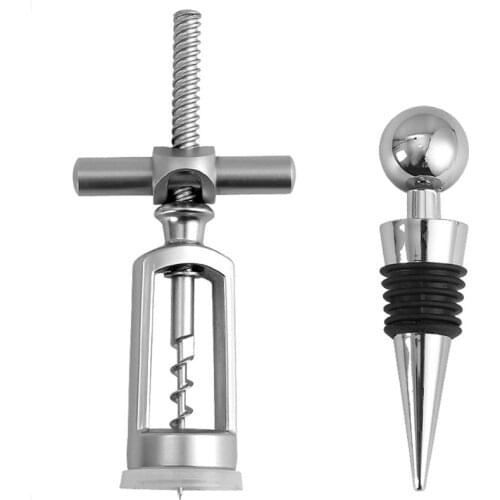 Zinc Alloy Self Pulling Corkscrew,Wine Stopper,Handheld Wine Opener,Vintage Style Bottle Opener for Home