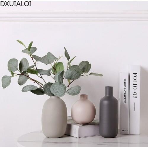 Modern minimalist Nordic style creative glass vase countertop flower arrangement living room floral dining table decoration set