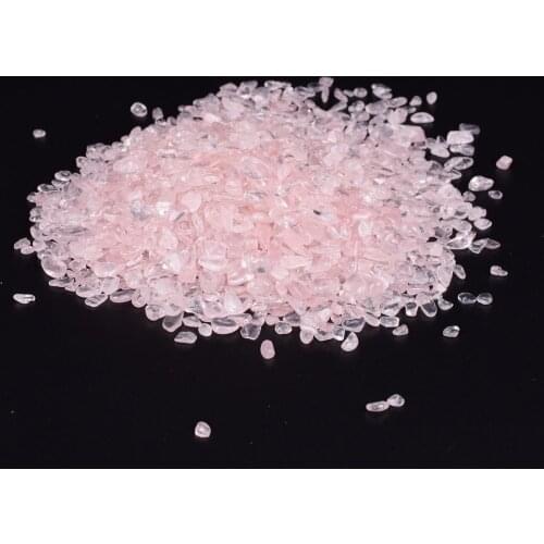 100g Natural Rose Quartz Crystal Gravel Tumbled Bulk Stone Decoration
