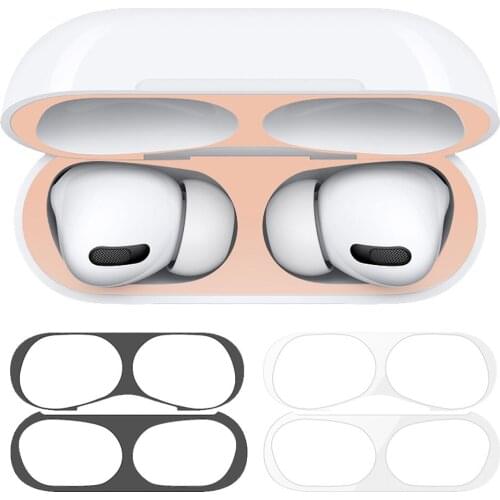 Ultra Thin Skin Protective Cover Metal Film Sticker Iron Shavings Dust Guard For AirPods Pro Dust-proof Protective Film Cover
