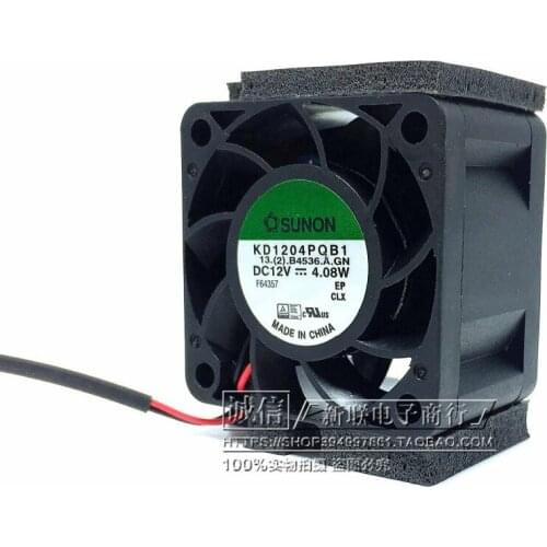 SUNON KD1204PQB1 Server Cooling Fan DC 12V 4.08W 40x40x28mm 2-wire