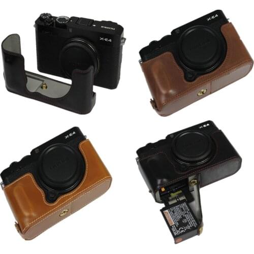 High Quality Camera Bag PU Leather Half Body Set Cover For Fujifilm FUJI X-E4 XE4 Bottom Case With Battery Opening