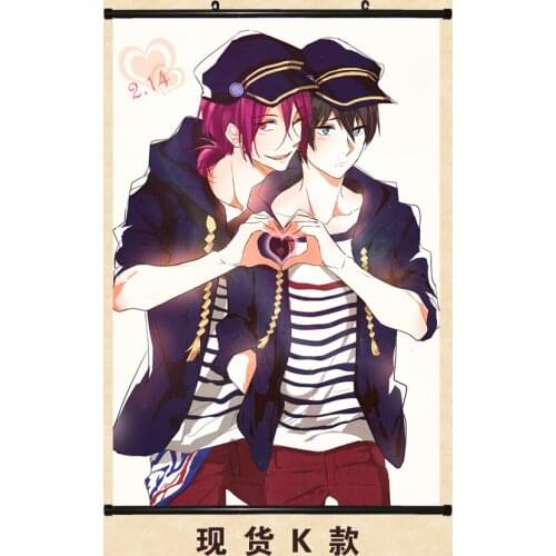 Japan Decorative Pictures Anime Free! - Iwatobi Swim Club Rin Matsuoka Hazuki Nagisa Ryugazaki Rei Home Decor Wall Scroll Poster