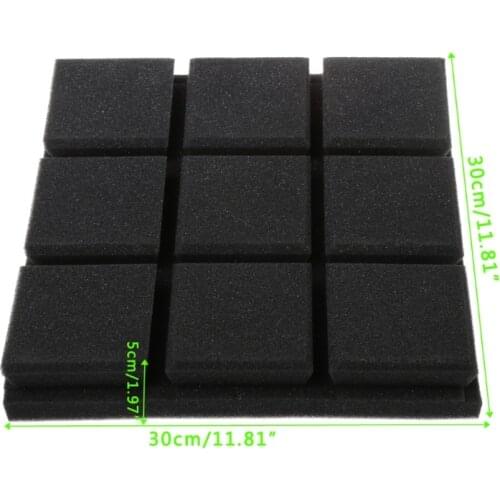 YIKAA 30x30x5cm Soundproofing Foam Studio Acoustic Sound Treatment Absorption Wedge Tile Sound Insulation Sponge
