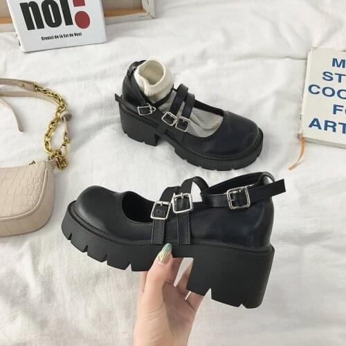 Woman British Style Ankle Boot Anime Kawaii Single Footwear Girl Lolita Cosplay Costume Japanese Students Academy Leather Shoes
