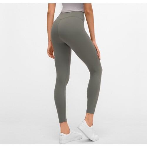 Women Workout Leggings No Front Seam Full Length Compression Yoga Pants Gym Tights Workout Leggings Sports Fitness Pants Mujer