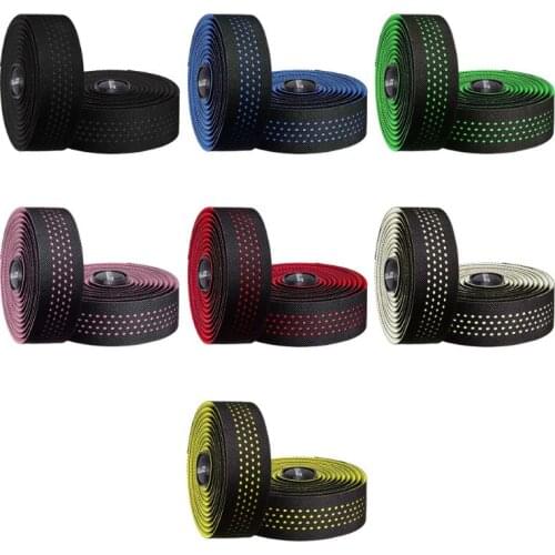 1 Pair Bike Anti-Vibration EVA PU Handlebar Tape Bicycle Drop Bar Wrap Ribbon