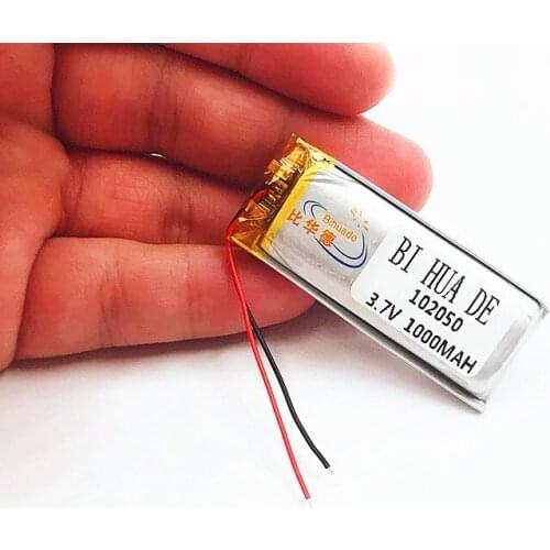 1000mah lithium-ion polymer battery 3.7 V 102050 For MP3 MP4 MP5 GPS KTV household battery amplifier audio computer microphone