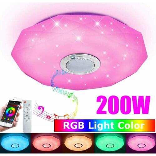 200W 33cm Modern LED Ceiling Lights Remote Control Home Lighting APP bluetooth Music Light Bedroom Smart Full Color RGB Lamp