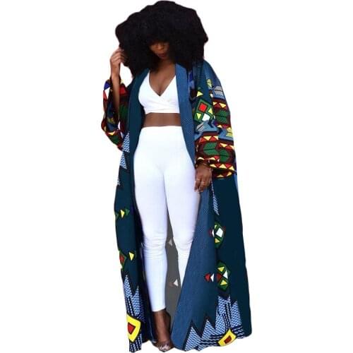 2021 Polyester African Coat Women Dashiki New Style Spring Autumn Dress African Clothes Fashion African Femme Africa Clothing