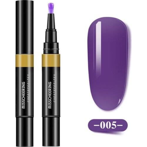 3 in 1 Nail Polish Pen Gel Varnish One Step No Need Top Base Special Design Professional Home Use 24 Colors