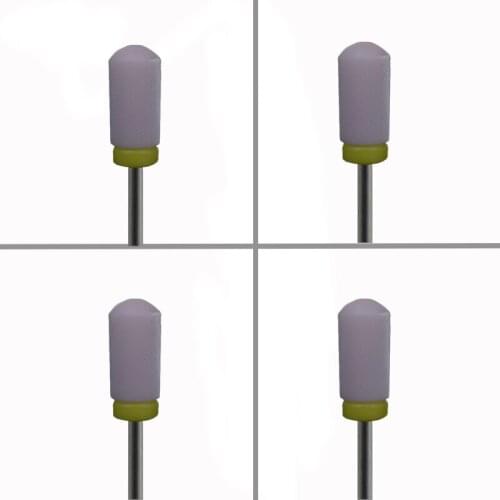 4pcs Pink Ceramic Nail Drill Bit - Large Smooth Top Bit - XF