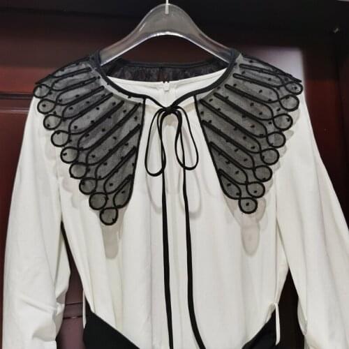 40GC Embroidery False Shirt Collar Various Patterns Exquisite Brim Fashionable Decorative Faux Collar Sweet Detachable Collar