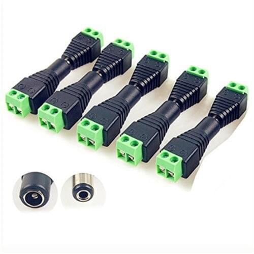 5Pair Male Female 5.5 x 2.1mm DC Power 12V 24V Jack Adapter Connector Plug CCTV