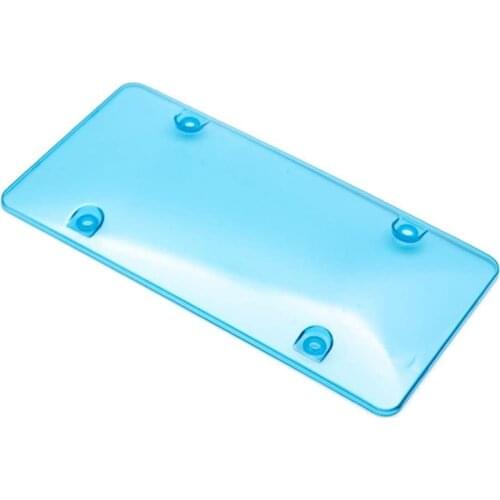 Car License Plate Shield and Frame, Tinted Cover to Fits for all USA and Canada License Plates - 12inch x 6inch - Blue