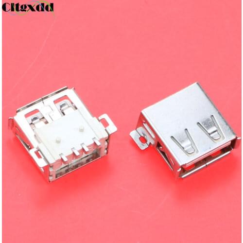Cltgxdd 10PCS USB 2.0 jack connector , 4 pin Type A female socket 180degree DIP