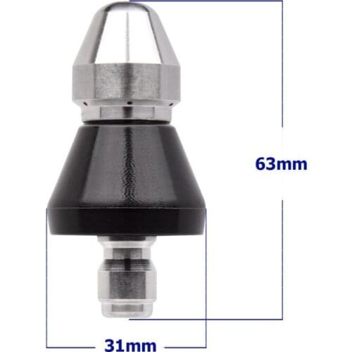 Hot 1 Front 6 Rear 1/4'' High Pressure Washer Sewer 6 Jet Nozzle Washing Machine Drain Cleaning Pipe Dredging Cleaning Nozzle