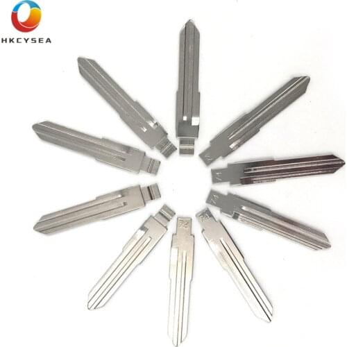 HKCYSEA 10 pcs/lot Metal Blank Uncut Flip KD Remote Key Blade Type #74 for Pentium B50 Original NO. 74 Blade
