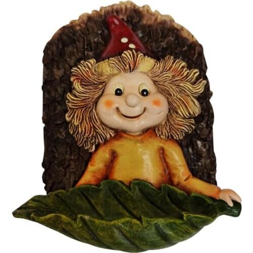 Fairy Elf Fairy Baby Leaf Seed Feeder Garden Landscape Outdoor Bird Feeder Resin Crafts Garden Courtyard Decoration Bird Feeder
