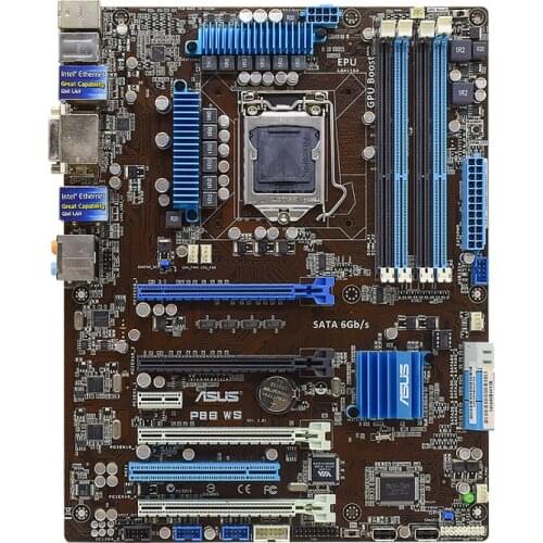 FOR Asus P8B WS 1155 pin DDR3 graphics workstation server PC Motherboard E1230 V2 Original Desktop Used Motherboards kit