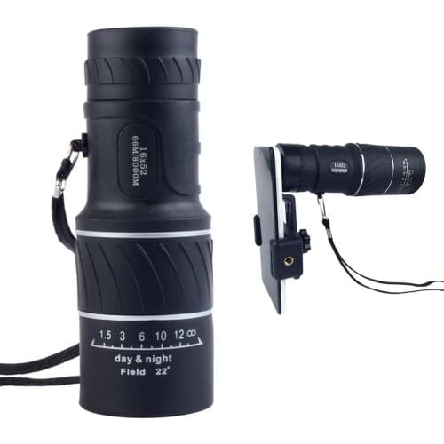 Monocular Telescope 16x52HD Viewing Telescope Single Binoculars All-optical Green Film Dual Focus BAK4 Pris Clear Imaging Phone