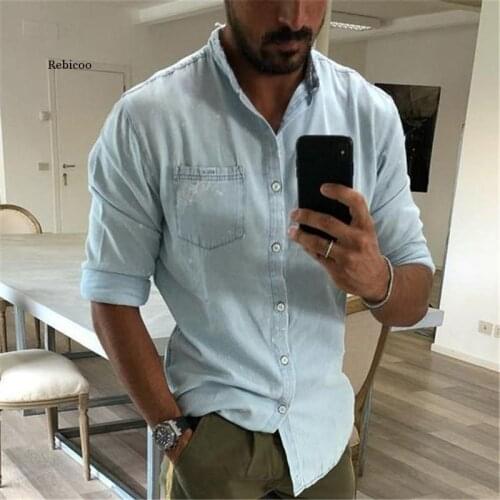 Mens Shirts Military Cotton Shirt Casual Retro Slim Fit with Pocket Long Sleeve Vintage Jacket Streetwear