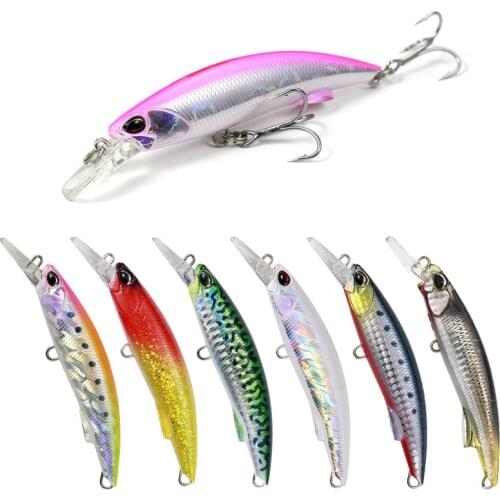 2021 New 92mm 40g Long Shot Sea Boat Fishing Lure Baits Big Minow Bionic Fake Bait Jigging Slow Jig Mino Diving Small Fish Lures