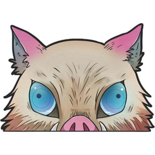 New Cartoon Inosuke Hashibira Fight Me Bitch Car Sticker Auto Car Window Car Decals PVC Good Quality Waterproof Sun Protection