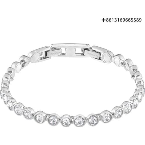 HERO Original Copy High Quality 1:1 SWA Inlaid Cubic Zirconia Plated Platinum Bracelet With Logo Free Envelope Mail