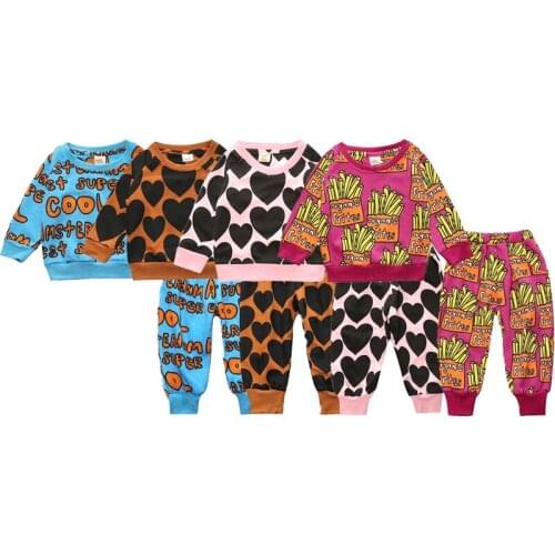 Casual Long Sleeve Outfits New Style Loungewear Baby Girls Clothes Kids Clothes Sport Suit For Children Girls Clothing Sets Fall