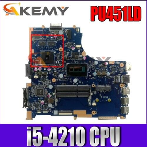 PU451LD With i5-4210 CPU Mainboard REV 2.0 For ASUS PRO451L PU451L PU451LD Laptop Motherboard Tested Well Free Shipping