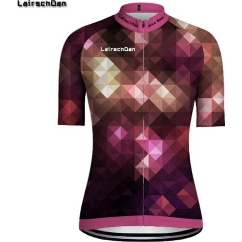 SPTGRVO LairschDan Pink Cycling Jersey Women Bike Shirt Summer Short Sleeve MTB Clothing Tops Ropa Maillot Ciclismo Racing Wear