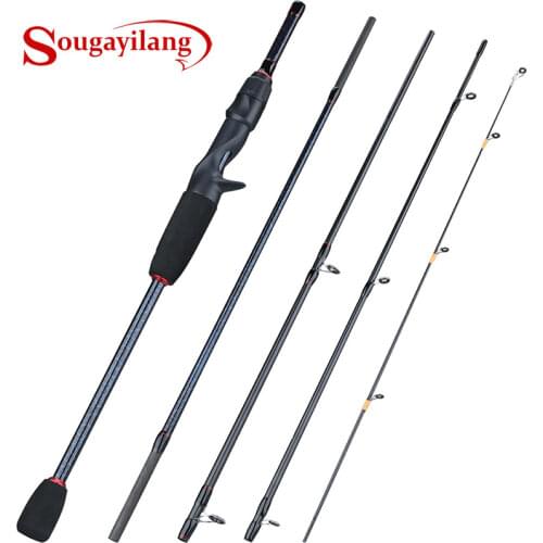 Sougayilang 1.8-2.4M Lure Fishing Rod 5 Section Ultralight Weight Spinning /Casting Fishing Rod for Travel Fishing Tackle Pesca