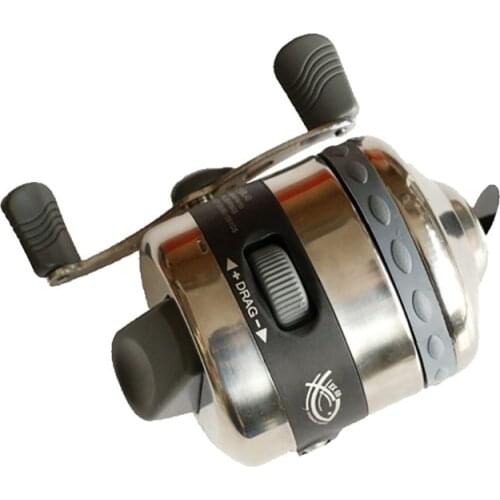 Fishing Wheel Outdoor Hunting Reservoir Pond Fishing Reels for Slingshot Shooting Fish Use Dart Stainless Steel Closed BL40