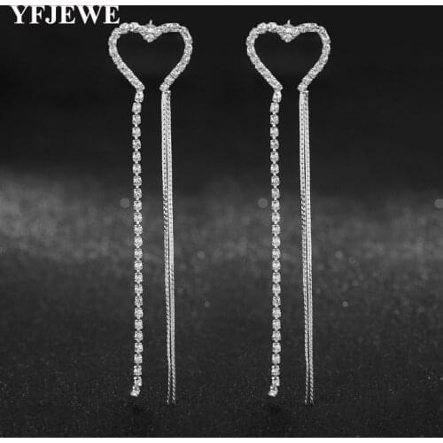 YFJEWE Fancy Cute Heart Dangle Earrings For Women 2018 New Trendy Girls Brincos Anti Allergy Graceful Joker Eardrop E541